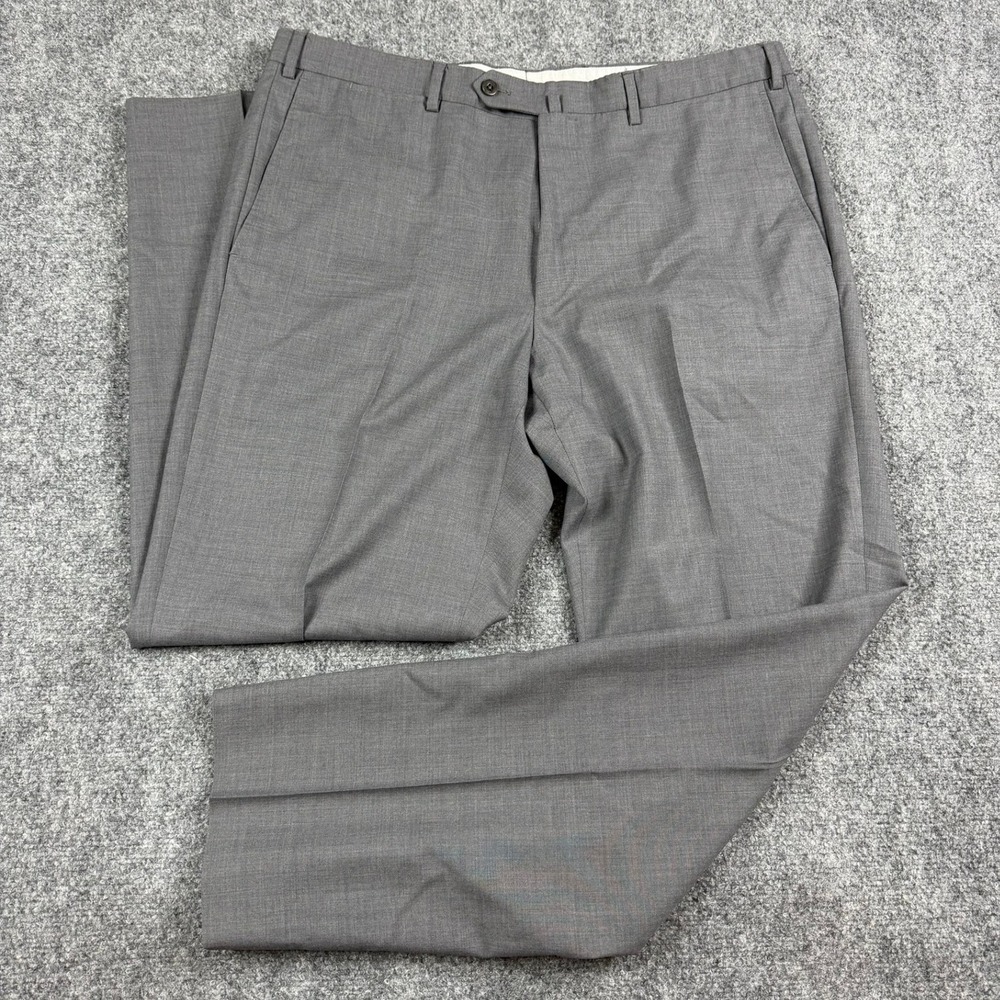 Ermenegildo Zegna Dress Pants Mens 38x32 Grey 100% Wool Flat Front Portugal